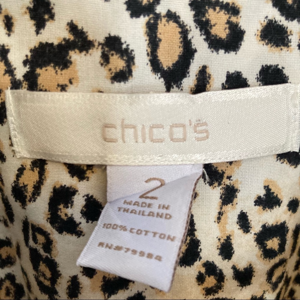 Chico’s Leopard Shirt L - Picture 4 of 6